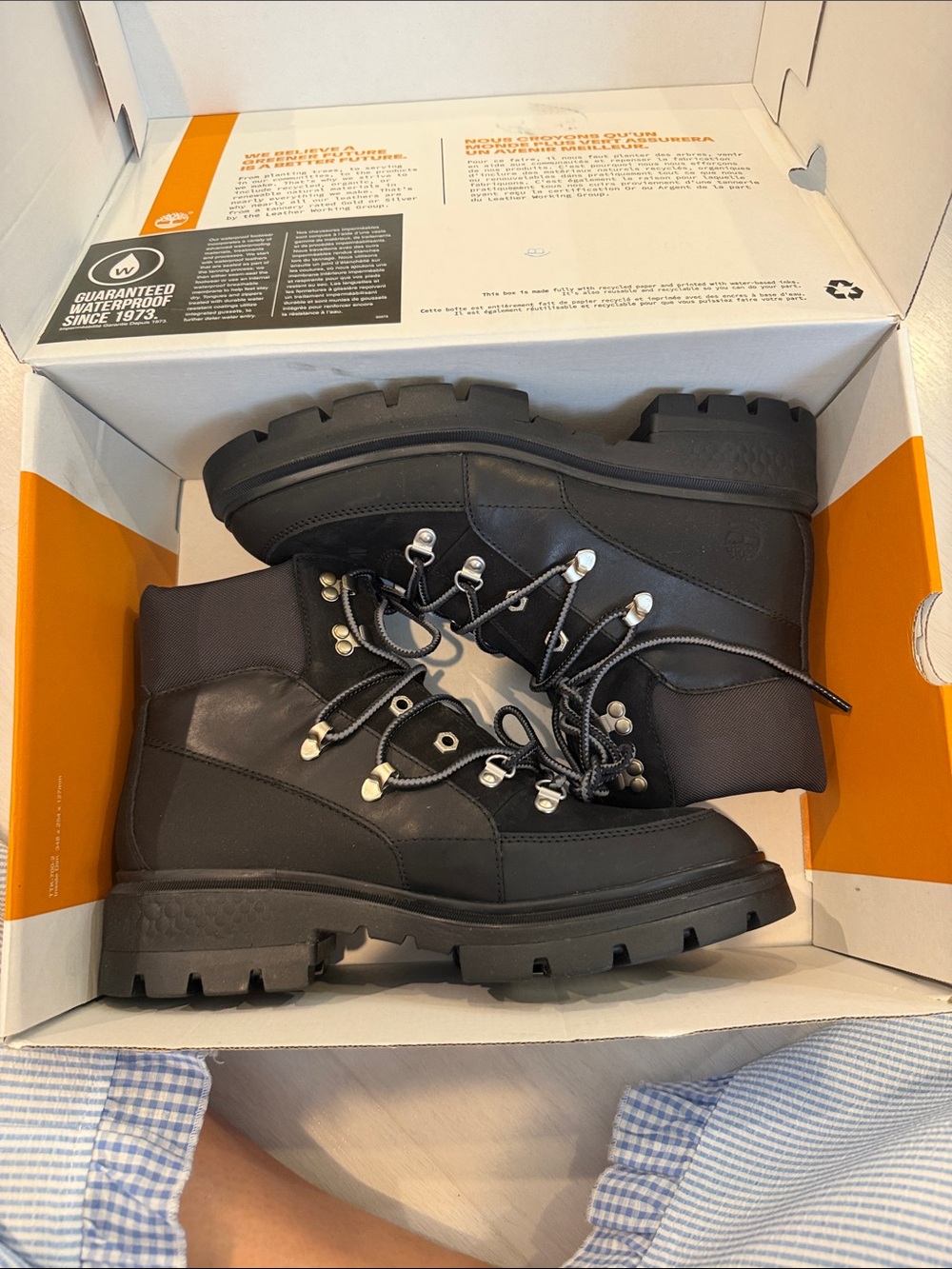 Timberland Black Chunky Lug Sole Boots - Picture 8 of 10